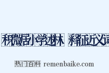 积微居小学述林·释征近义词是什么意思的图片